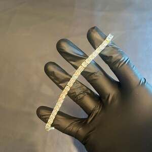 Brand New Gold 5mm Tennis Bracelet 7 Inch VVS1 Moissanite